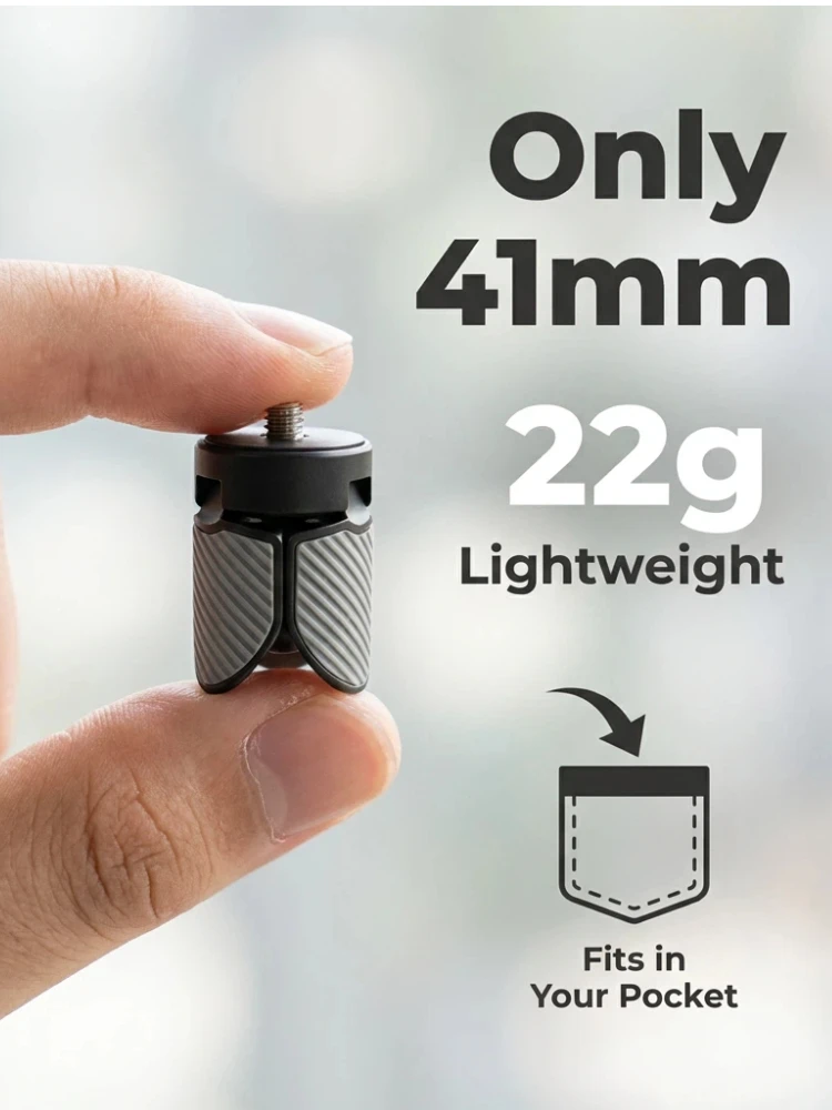 Kunststoff Mini-Stativ mit 1/4'' Schraubhalterung für GoPro Action-Kamera, Video-Handy, Vlog-Handgriff für DJI Pocket 3 4 Gimbal-Halterung