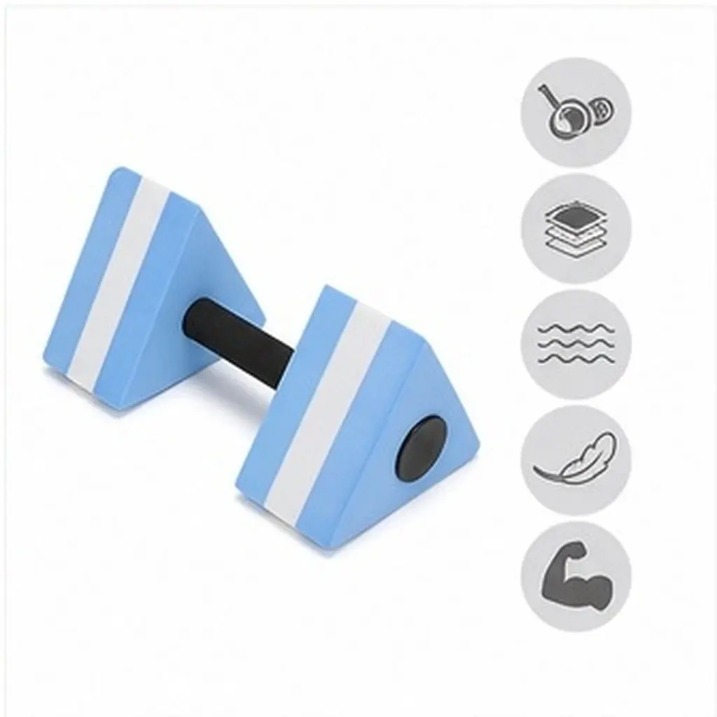 Floating Water Aerobics Dumbbells Ergonomic Design for Pool Lake Ocean Use Portable Low Impact Joint Friendly Full Body Workout