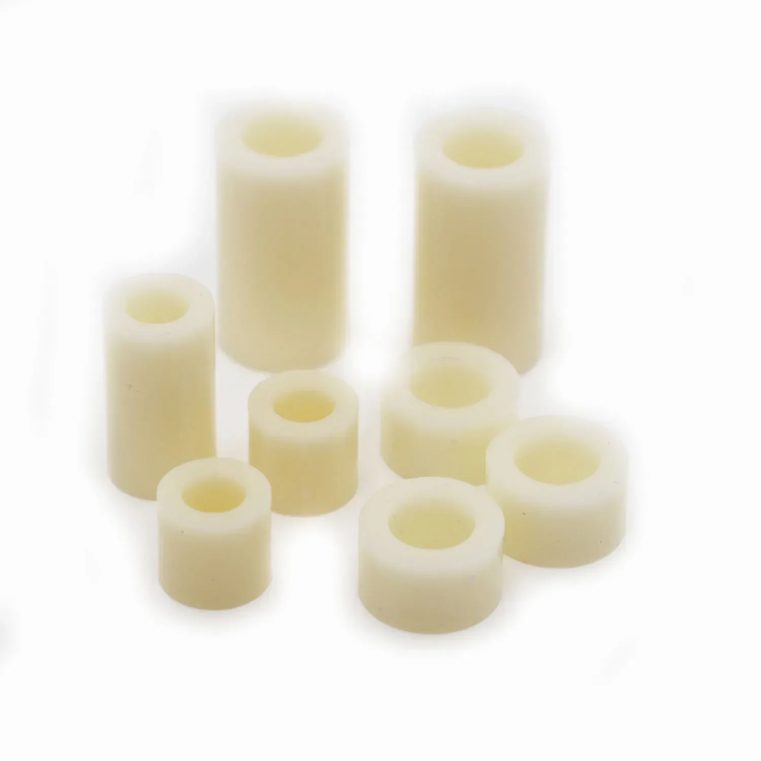 White Nylon Non-Threaded Spacer ABS Round Hollow support column  Standoff Washer PCB Board Screw Bolt M3 M4 M5 M6 M8 OD7mm-14mm