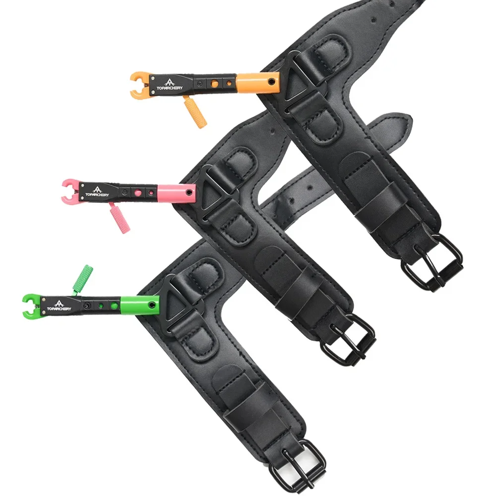 Archery Compound Bow Release Aid Trigger Alloy Eagle Beak Clamp Hook Caliper Release Adjustable Wrist Strap Grip Buckle Strap