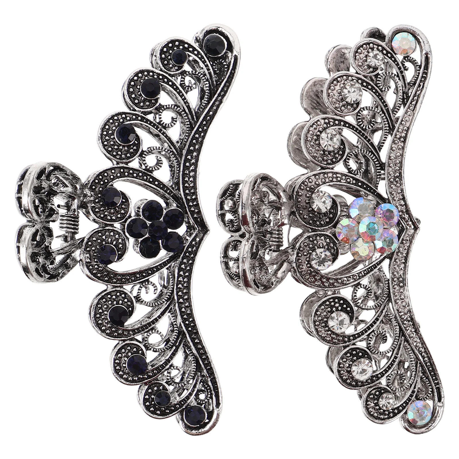 

2 шт., очень большие металлические зажимы для когтей, сверкающие стразы, высококачественные украшения для волос для официальных мероприятий и повседневного ношения