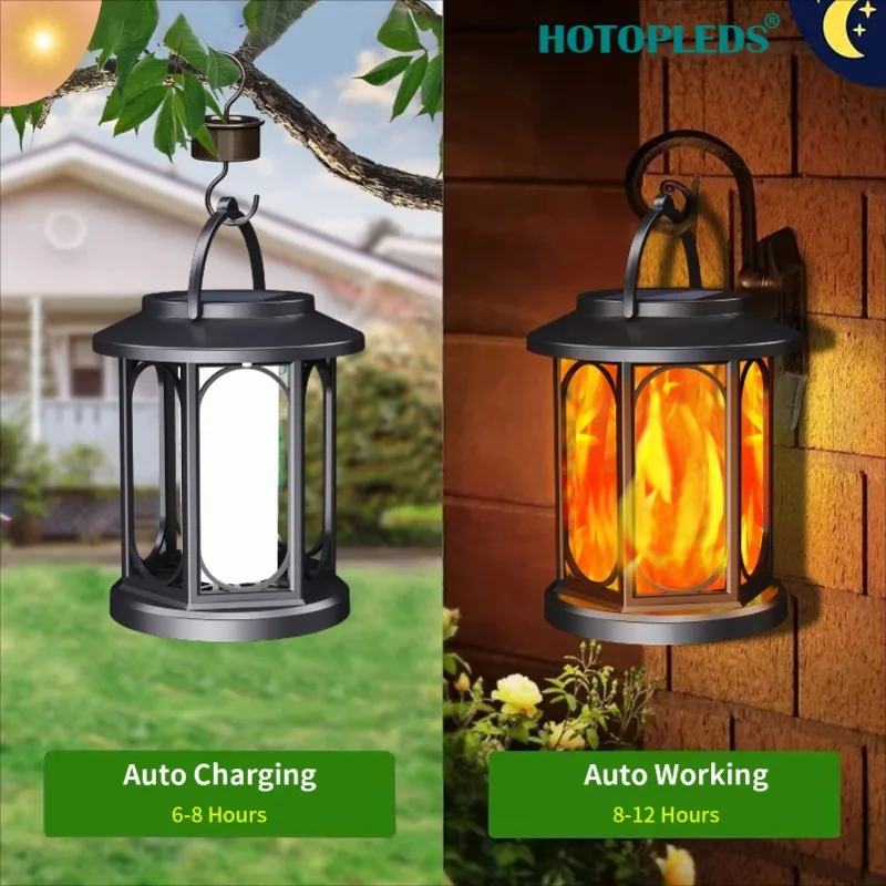 

New Solar Garden Light Outdoor Night Garden Chandelier Flame Landscape Light Street Lawn Light