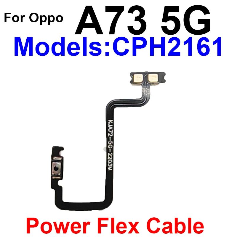 Volume Power Button Flex Cable For OPPO A71 A72 A73 A74 A75 4G 5G On OFF Power Voulme Side Keys Buttons Switch Flex Cable