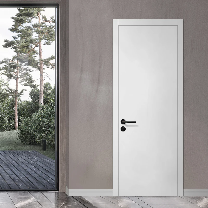 Craftsman Wooden Interior Bedroom Solid Wood Composite  Carbon Crystal Set Door Grey Whole Household