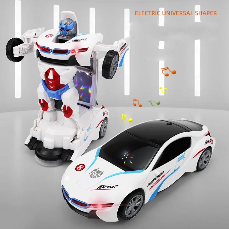 

Transforming Rotating Robot Electric Deformation Car Universal Robot Movie Protagonist Music Light Deformation Car Kid Toys Gift