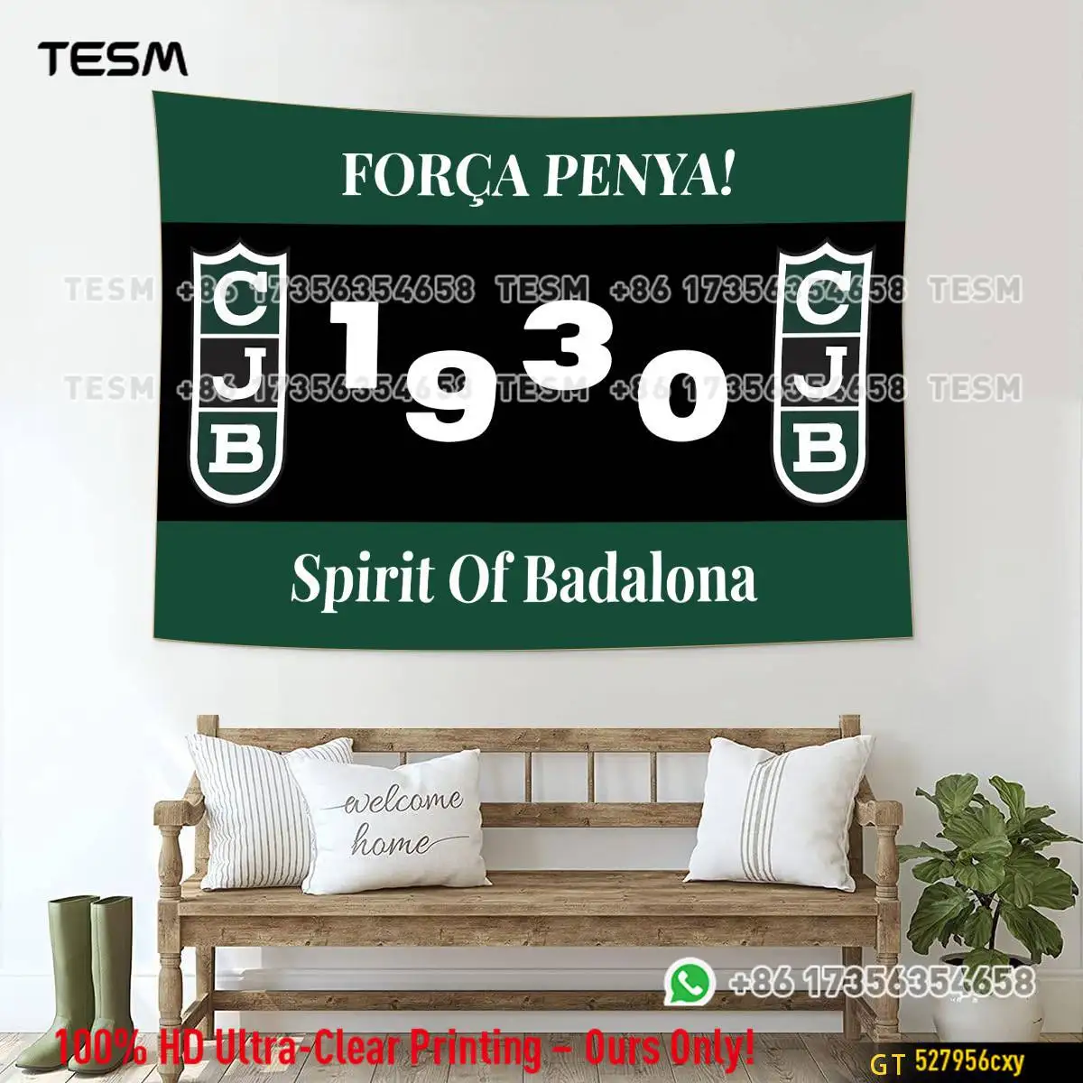 TESM 3D Print Competition Banners Fence Flags Wall Art Decorative Tapestries Hanging Freely Suitable Living Rooms  Bedrooms