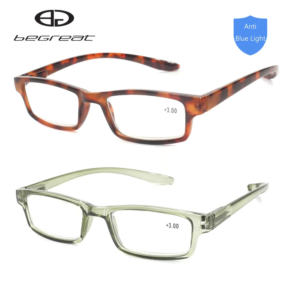 Blue Blue Light Blocking Neck Hanging Reading Glasses Women Men Spring Hinge Large Face Lightweight Anti Fatigue Presbyopia Readers - Aliexpress Deal