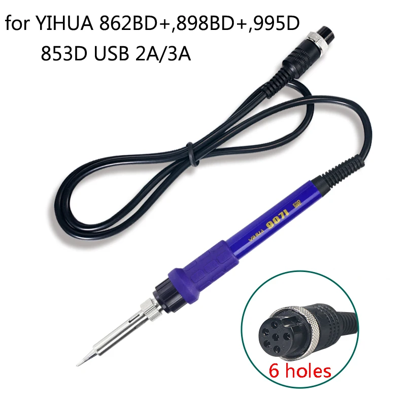 YIHUA 907I Soldering Iron Handle 65W 6 Holes For YIHUA 862BD+/898BD+/995D Solder Station