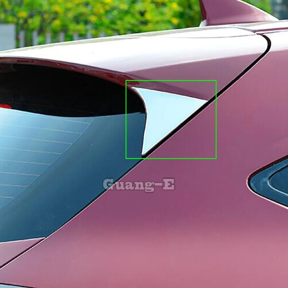 

Car Chrome ABS RearTail Spoiler Side Triangle Molding Window Bezel Trim Sticks For Honda HR-V HRV Vezel 2014 2015 2016 2017 2018