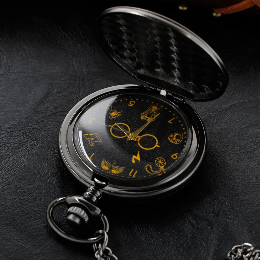 Famous Movie Glasses Quartz Pocket Watch High Quality Neutral Necklace Timing Pendant Mens and Women\'s Pocket Watch Renoj XH3046