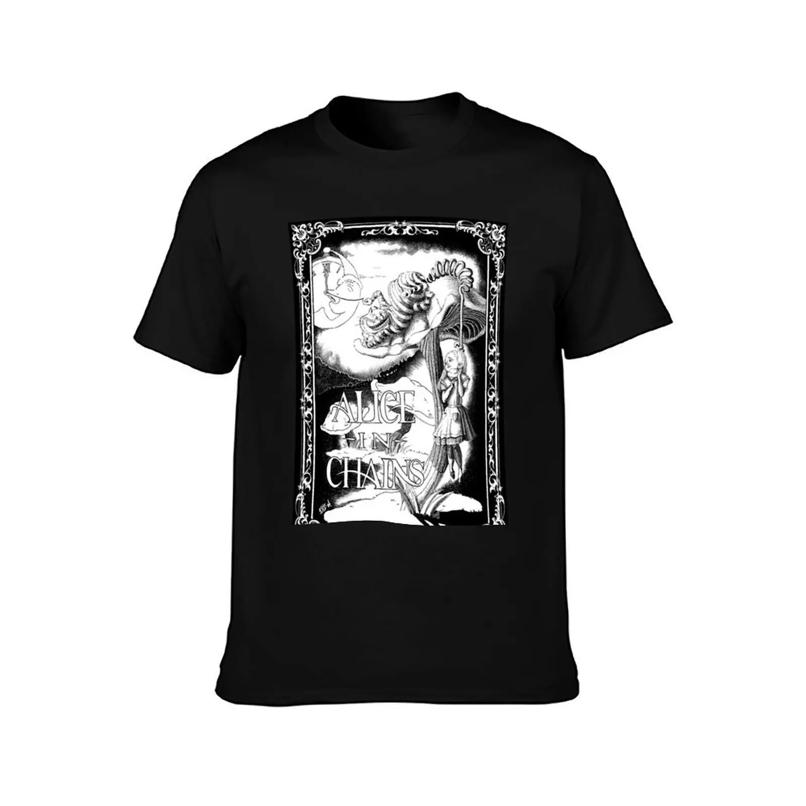 Alice au pays des merveilles des cha?nes T-Shirt Gym Exercise Short Sleeve T-Shirt