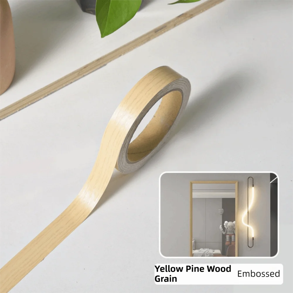 Wood Grain Veneer Edge Banding Tape 2cmx10m Self-adhesive Beautiful Seam Stickers Glossy/Smooth Sanded Thicken Gap Sticker