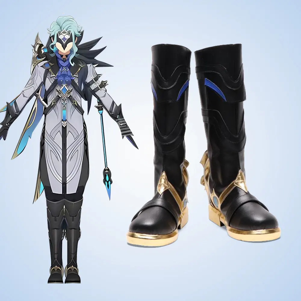 Genshin Impact Doctor Cosplay Shoes Heretic of the False Moon Cosplay Shoes The Docto Boss Role Play Boots Hallowmas Carnival