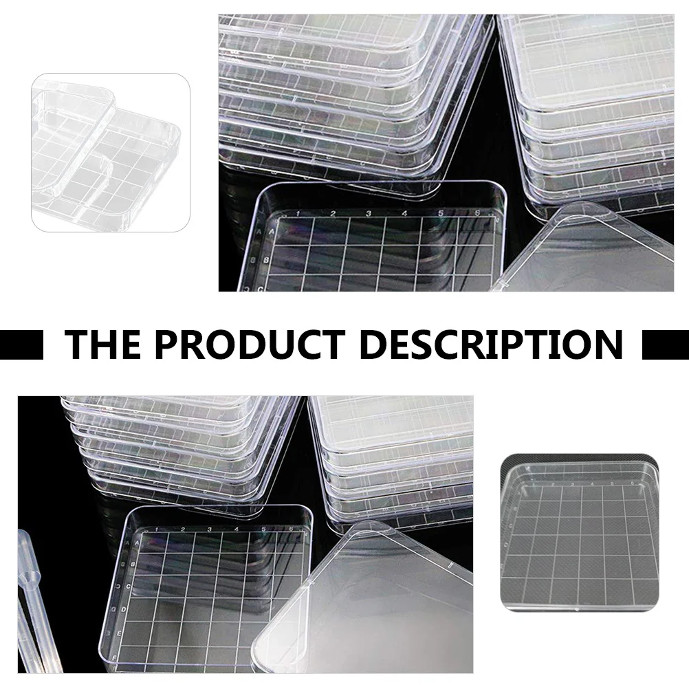 5Pcs Petri Dish Plastic Transparent Corrosion Resistant Laboratory Part for Scientific Research Culture Yeast Study