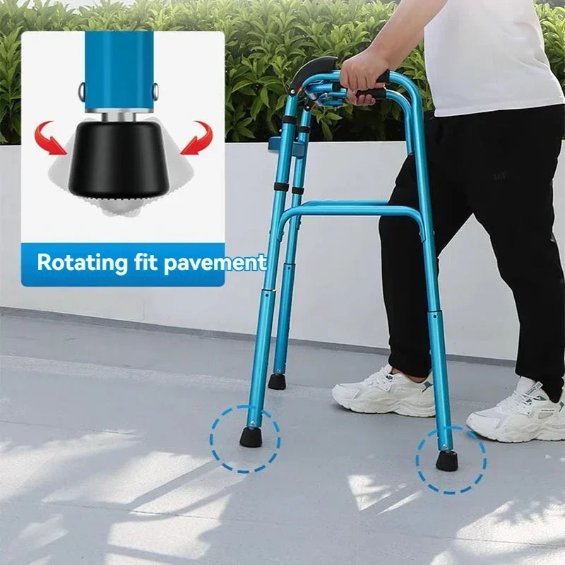 Injury-preventing and fall-resistant crutches, mobility aids for the elderly during rehabilitation, suitable for use on stairs.