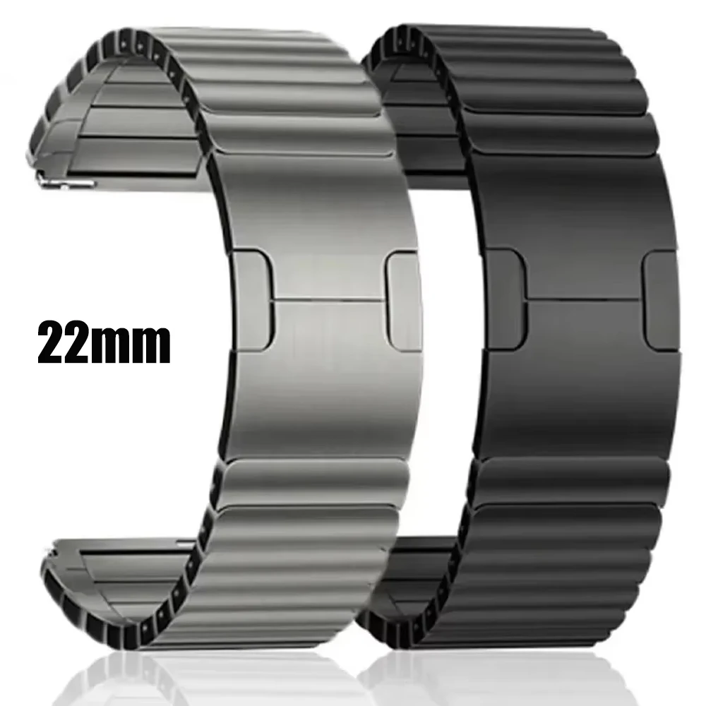 

Ремешок из нержавеющей стали 22 мм для Huawei Watch GT6/5/4/3 Pro 46 мм, металлический сменный браслет для Amazfit T-Rex3 Pro 48 мм/Balance 2