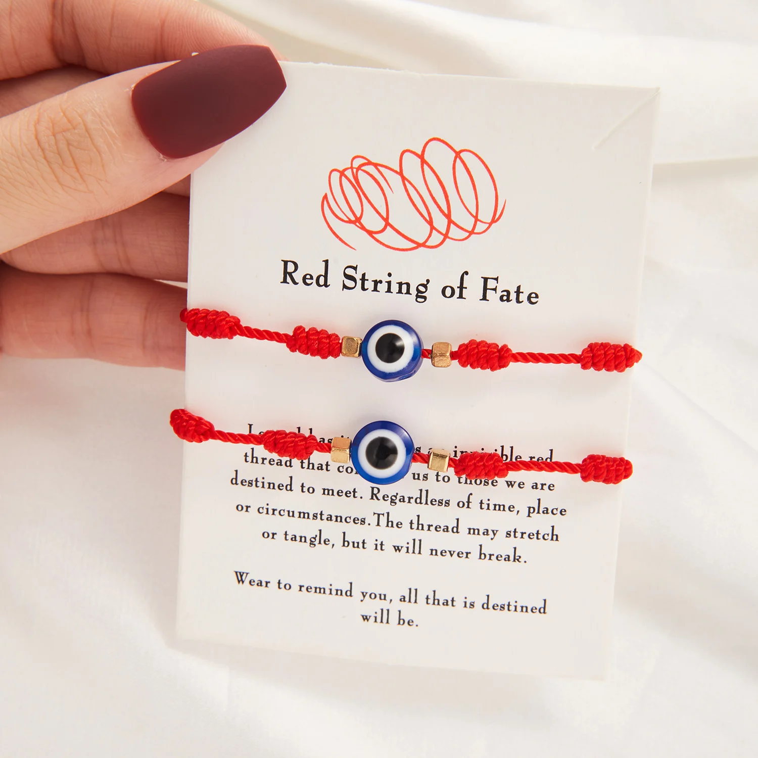 Handmade Braided Lucky 7 Knots Red String Bracelets For Women Men Turkish Blue Evil Eye Bracelet Friendship Couple Jewelry Gifts image 3