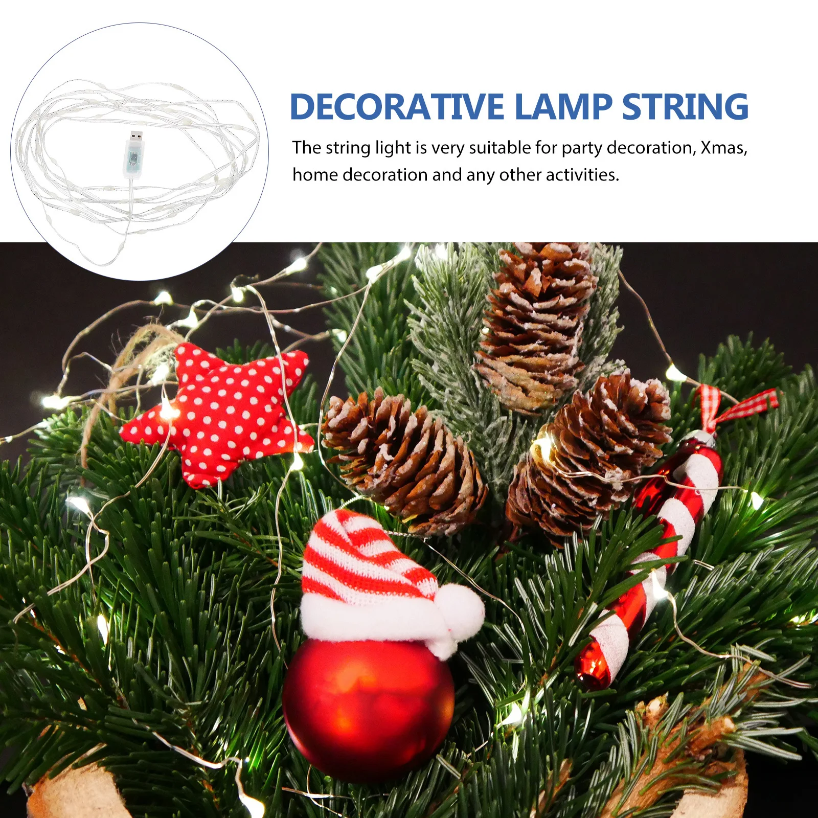 

Rgb String Light Usb Powered Christmas Decorations Party Home Decorations Festival Home Decorative Lamp String