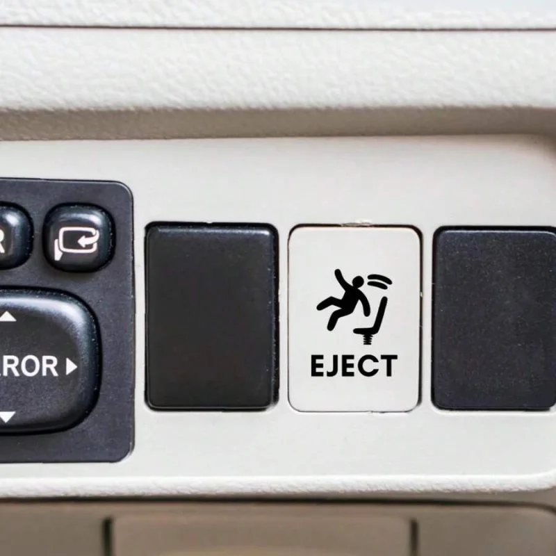 Eject Button Sticker For Blank Car Buttons 6pcs, Funny Car Accessories For Men, Video Game Decal For Car, Gag Gift For Car Guy