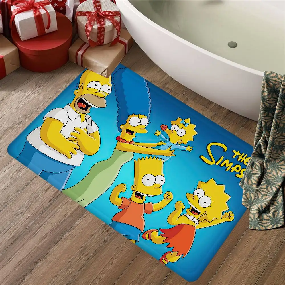 أنيمي الكرتون S-Simpsons الأسرة الحمام حصيرة غرفة الاطفال غرفة نوم الديكور شرفة ممسحة غرفة المعيشة السرير منطقة السجاد