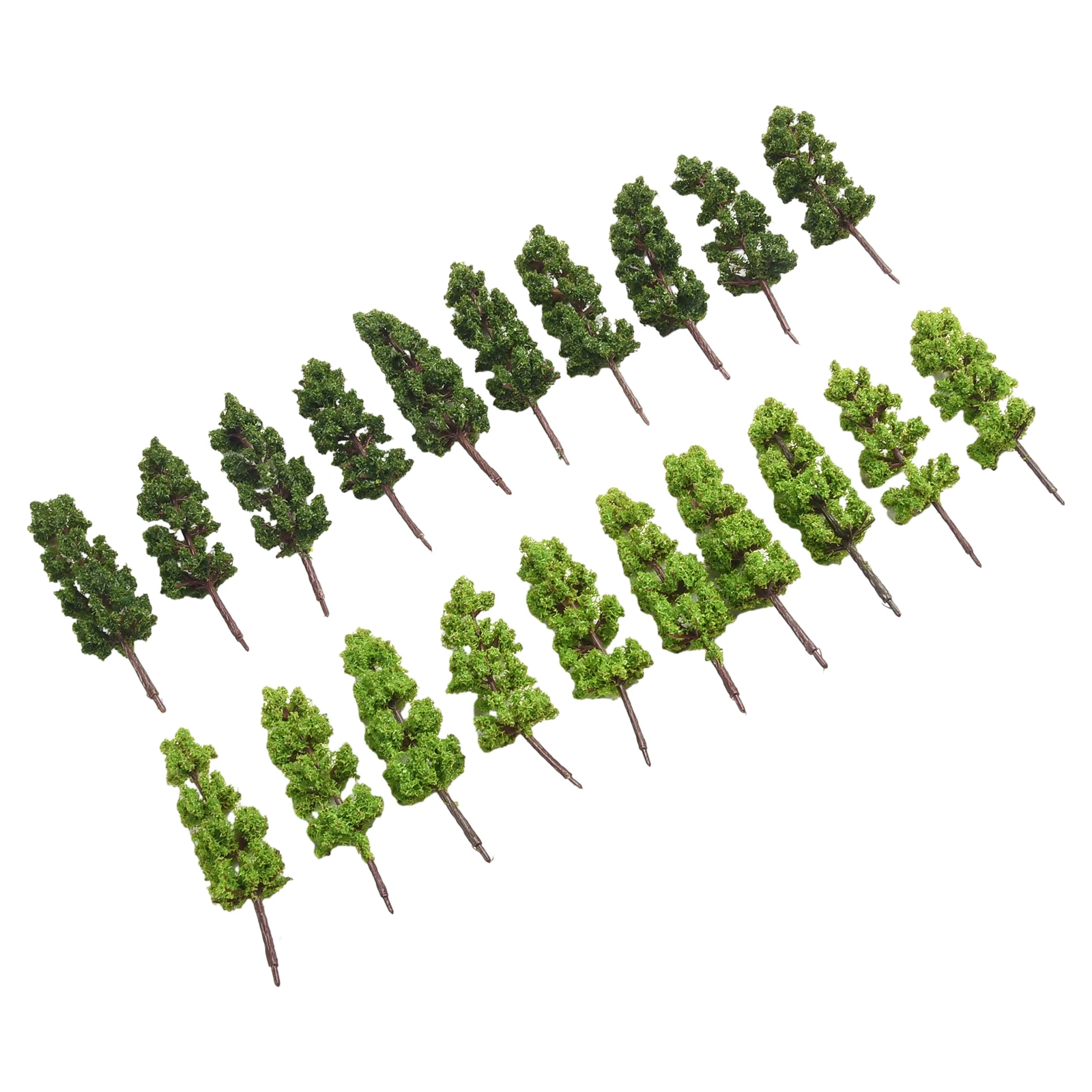 Plastic Miniature Trees 20 Pieces for 1:200 Scale Model Railways Scenery Dioramas Architecture Layouts and Teaching Aids