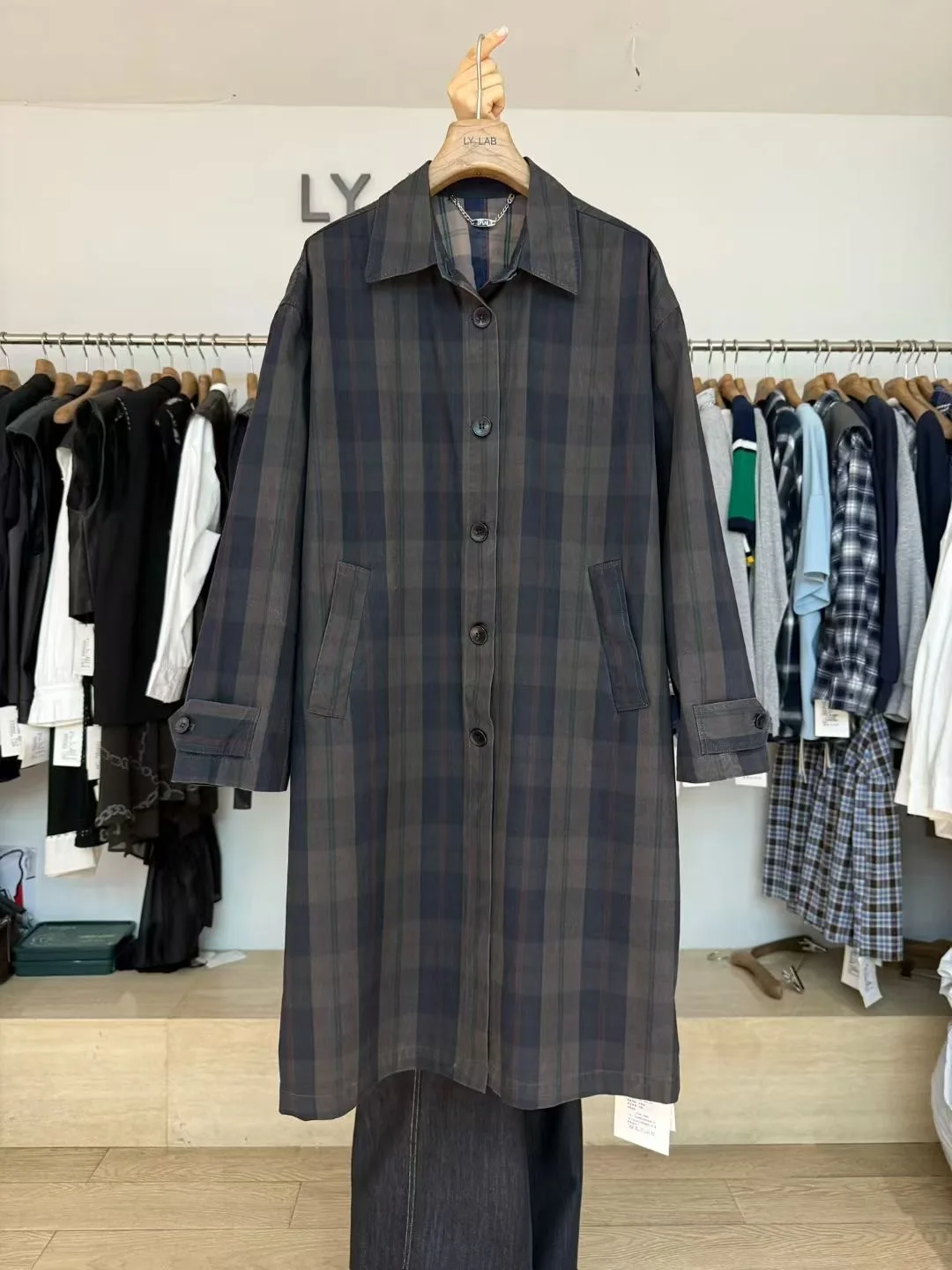 

SuperAen Plaid High Waist Jacket Women's 2025 Spring and Autumn New Fashion Coat