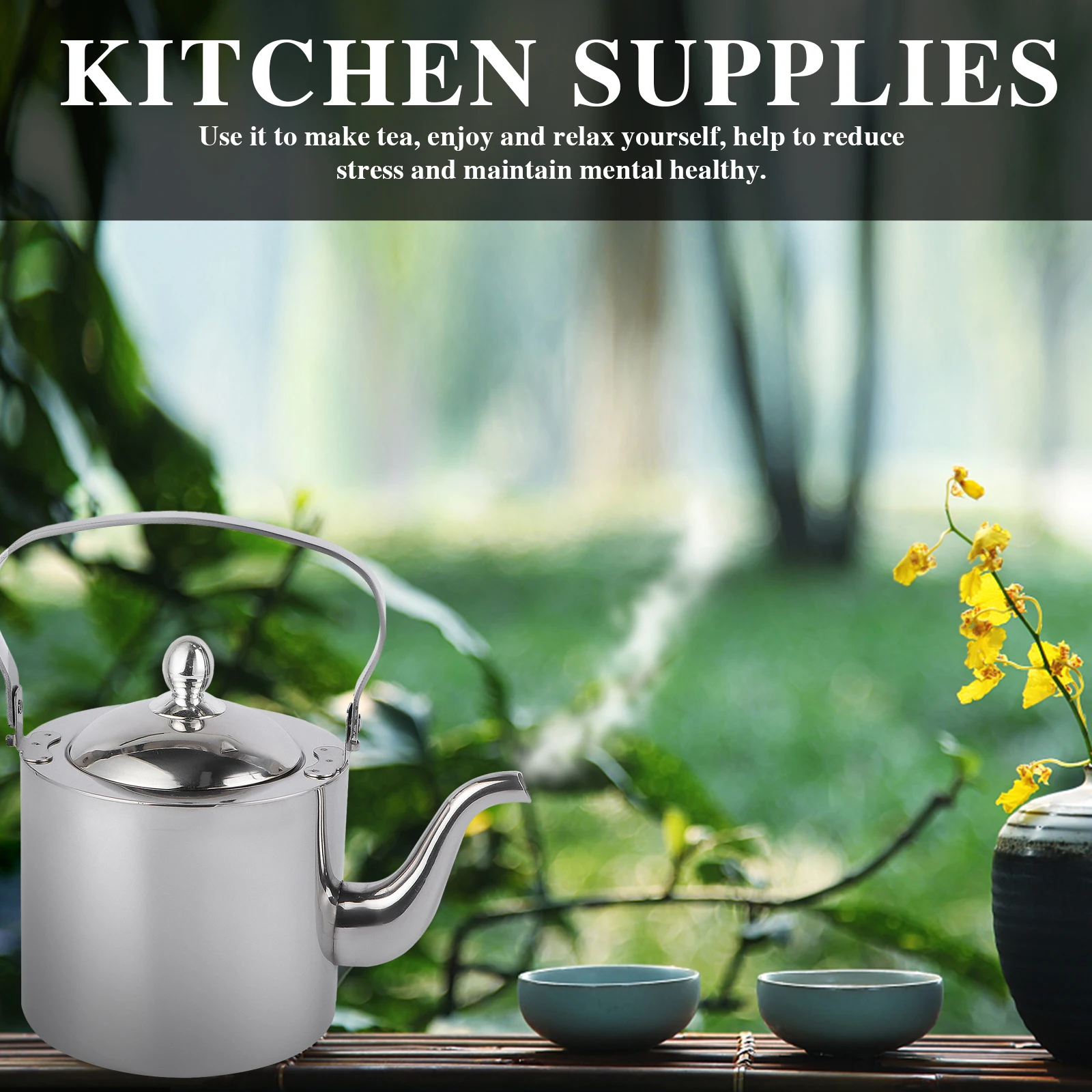 

2L Large Capacity Teapot Stovetop Safe Stainless Steel Infuser Kettle Electric Tea Kettles Removable Suitable Loose Leaf