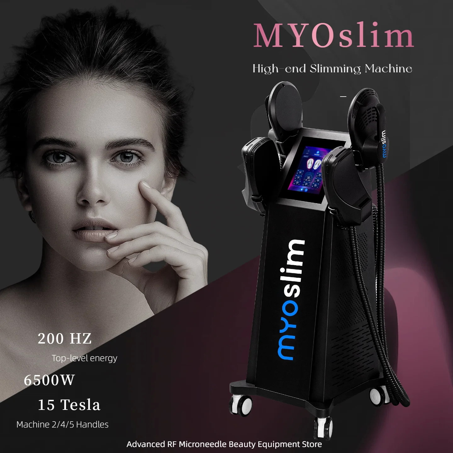 

Распродажа! 6500W HI-EMT MYOSLIM EMS Machine Профессиональное радиочастотное оборудование для скульптурирования тела для сжигания жира, похудения, тонизирования.