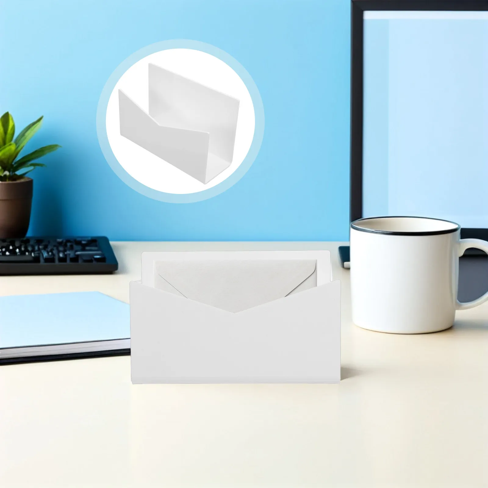 2Pcs Acrylic Mail Organizer Office Desktop Letter Holder Document Tray Receipt Sorting Rack for Home and Office