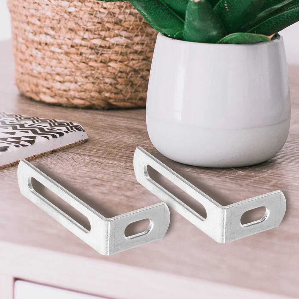 

10pcs L-shaped Brackets 50x24x12x1.5mm Metal Corner Shelf Braces for Wardrobes Cabinets Shelves Stability Hardware Accessories
