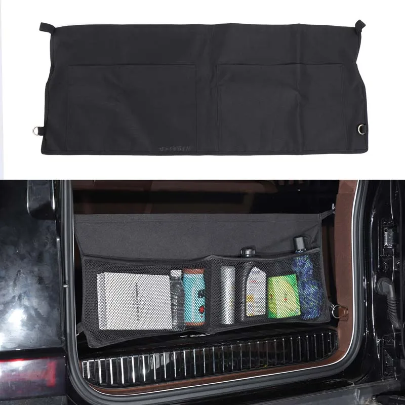Rear Cargo Vertical Storage Net Trunk Wall Mount Mesh Storage Bag Organizer Car Storage Supplies For GWM Tank 700 P03 2024-2026