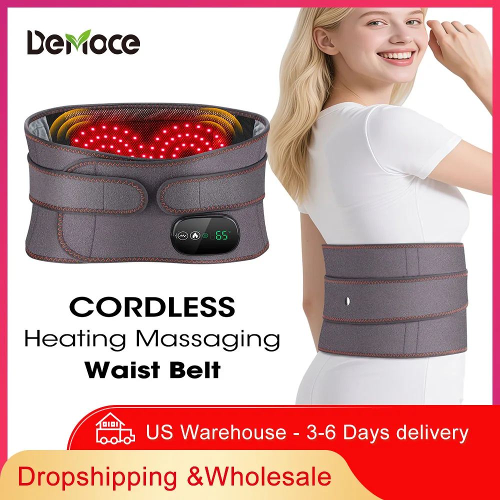 

Electric Heating Waist Massager Support Belt Vibration Hot Compress Brace Belt Back Relax Warmer Lumbar Heating Belt