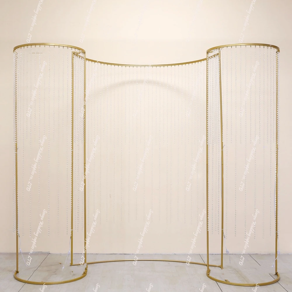 1pcsf30 fabricantes de marcos de puerta de Metal para boda, accesorios de boda de oro blanco hueco transparente, superventas