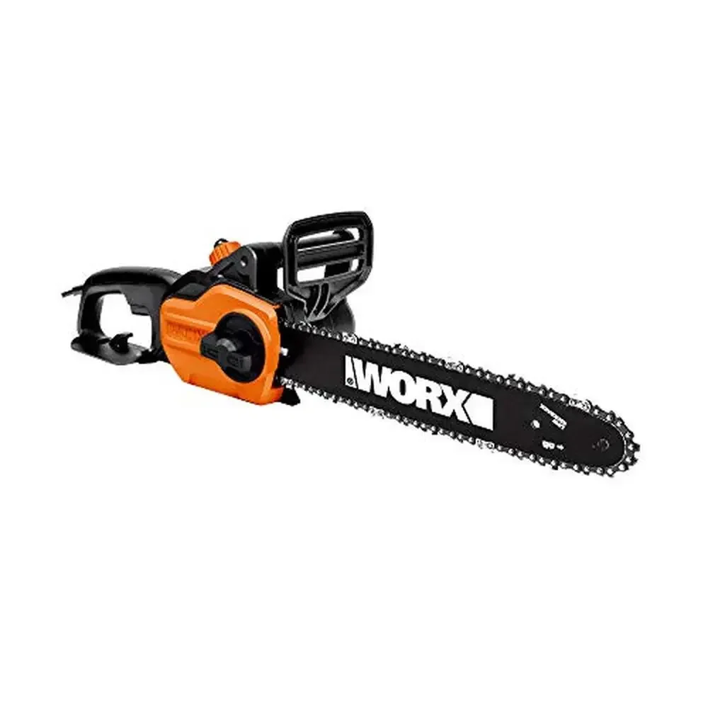 

Electric Chainsaw 14" Bar & Chain Patented Auto-Tension System Oil Lubrication Lightweight Compact Design Corded Power 5.3HP