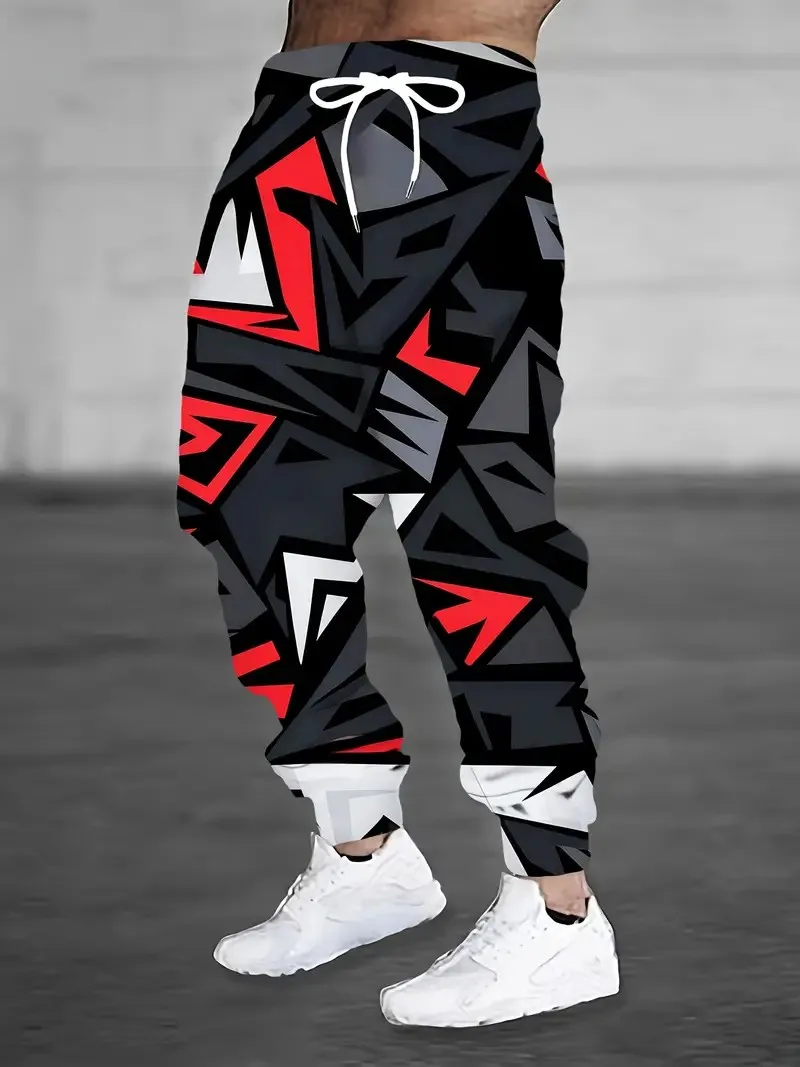 

New men's trousers for Spring and Autumn 2025 Soft casual roller skating 3D printed street men's trousers