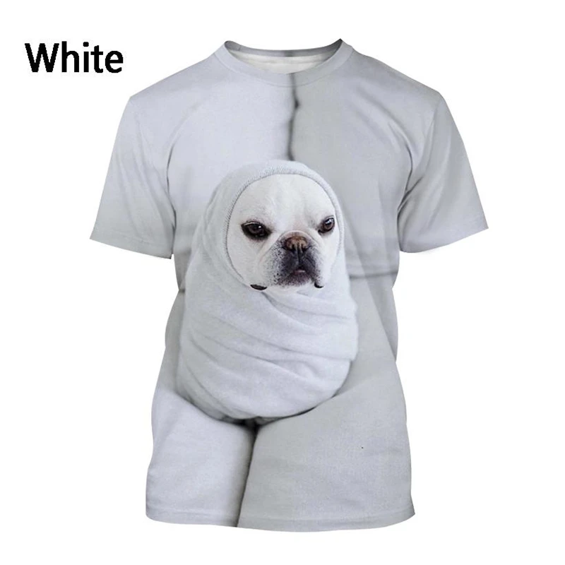 Animal French Bulldog 3D Printed T Shirts Men Women New Fashion Casual Short Sleeve T-shirt Kids  O-neck Dog Pattern Tee Tops