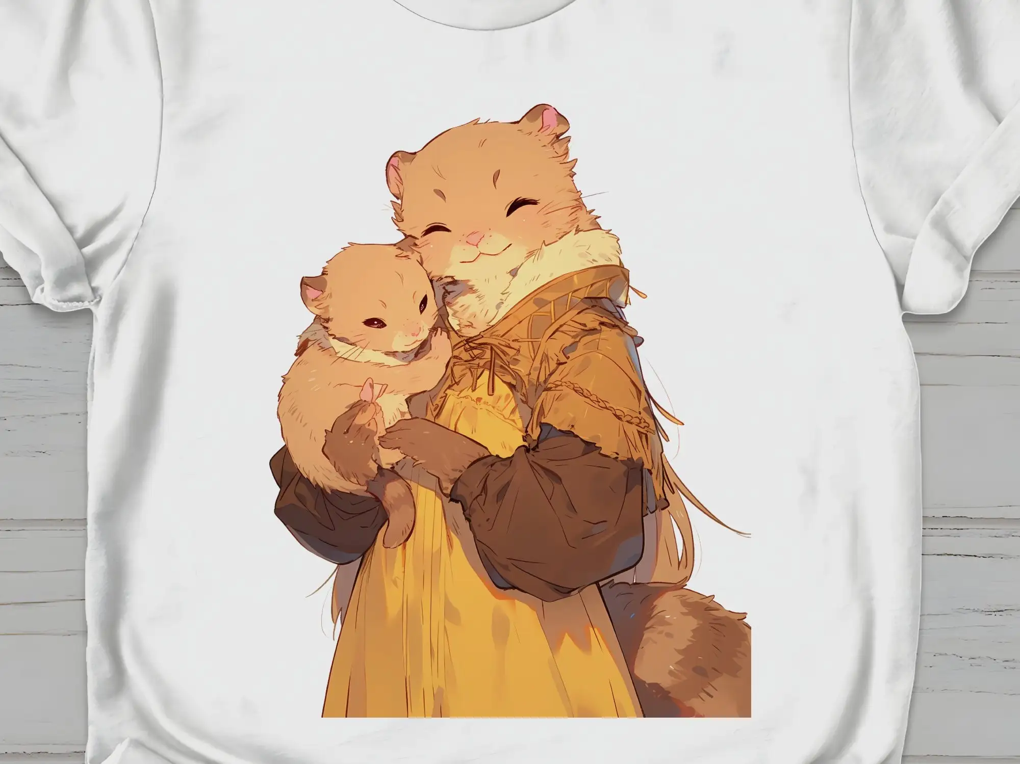 Cute Marten Mom Kid T Shirt Mother's Day Animal Lover Women's