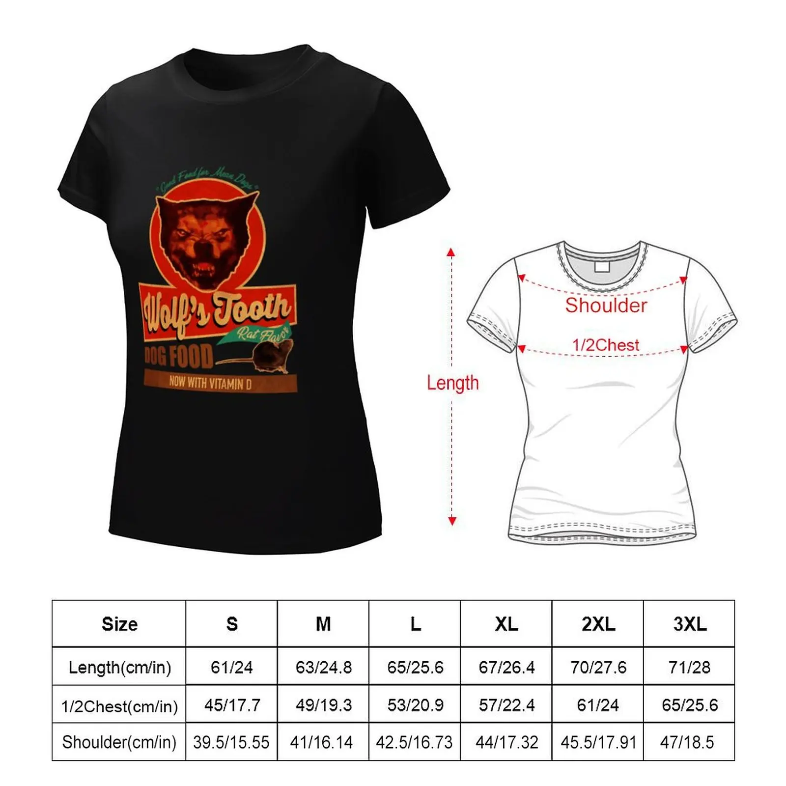 Wolf Tooth Dog Food T-Shirt female shirts graphic tees Short sleeve tee t-shirts for Women cotton