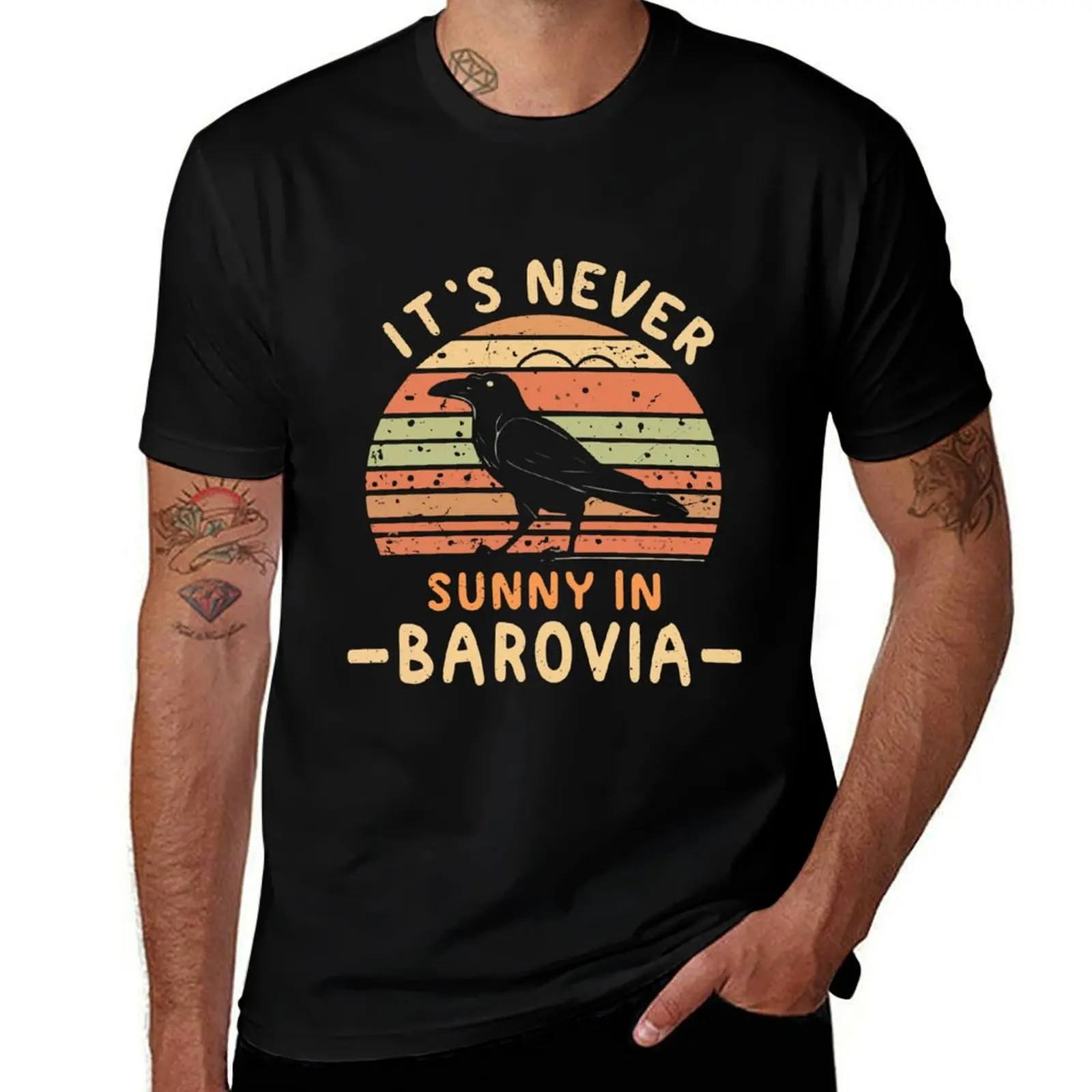 It's Never Sunny In Barovia Gift T-Shirt Lightweight Cooling Short Sleeve Tee T-Shirt