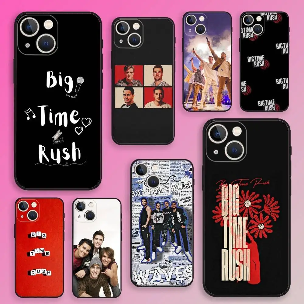 

B-Big Time R-Rush Phone Case For iPhone 16,15,14,13,12,11,Plus,Pro Max,XS,X,E,SE,Mini Soft Silicone Black Cover