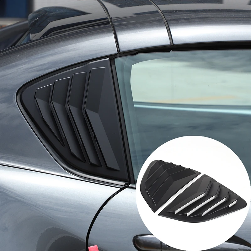 2Pcs ABS Carbon Fiber For Mazda MX5 MX-5 ND 2016-2025+ Car Rear Triangle Blinds Decoration Sticker Car Protection Accessories