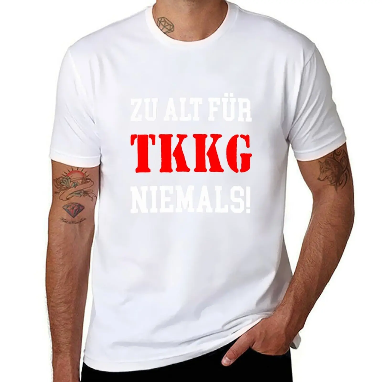 

TKKG - 4 detectives - Tim Karl Klchen Gaby - Too old for TKKG Never T-Shirt t shirts designer t shirt man cotton T-Shirt