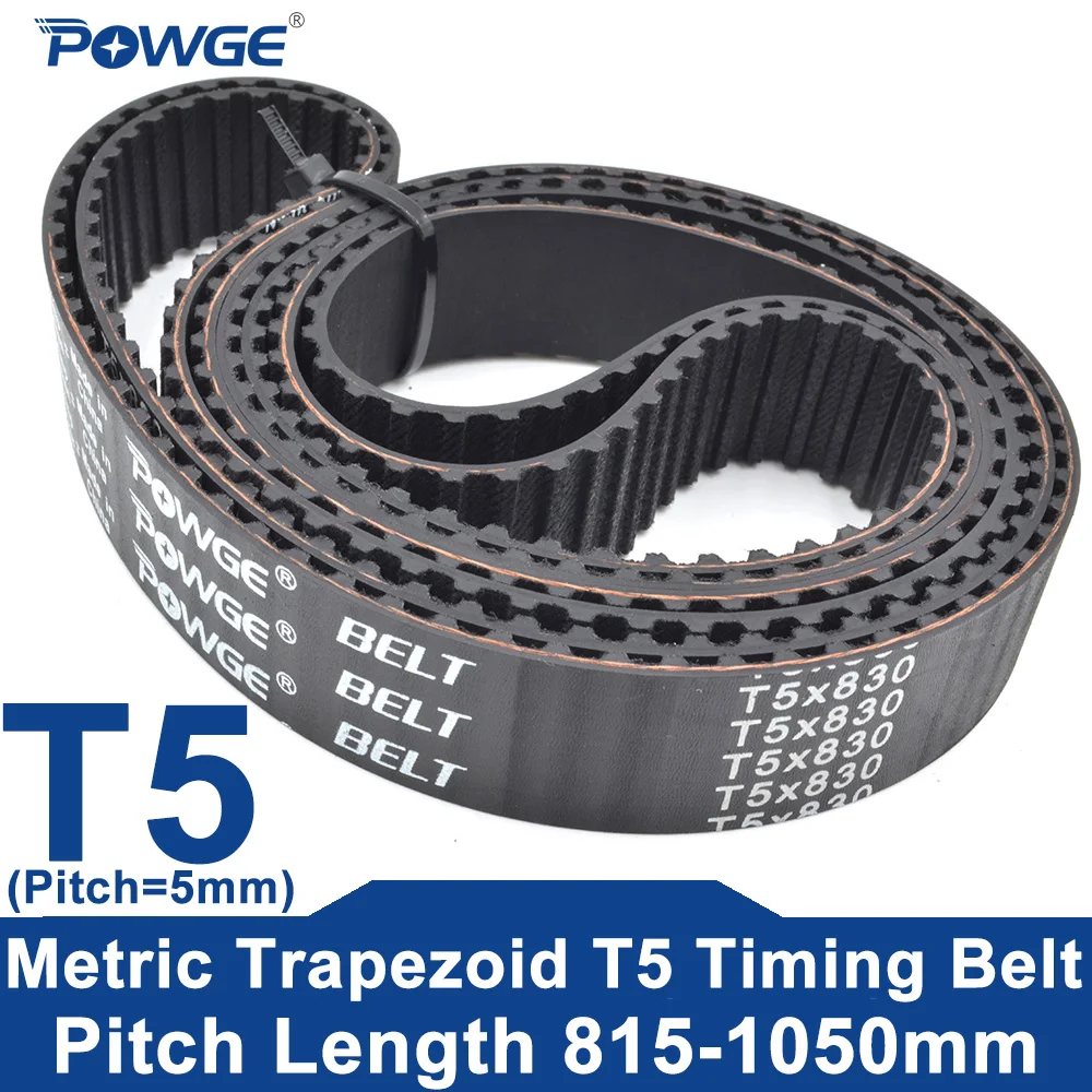 POWGE T5 Timing Belt Lp=815-1050mm 825 830 840 850 860 880 885 890 900 910 930 940 950 955 970 980 990 1000 1010 1020 1030 1035
