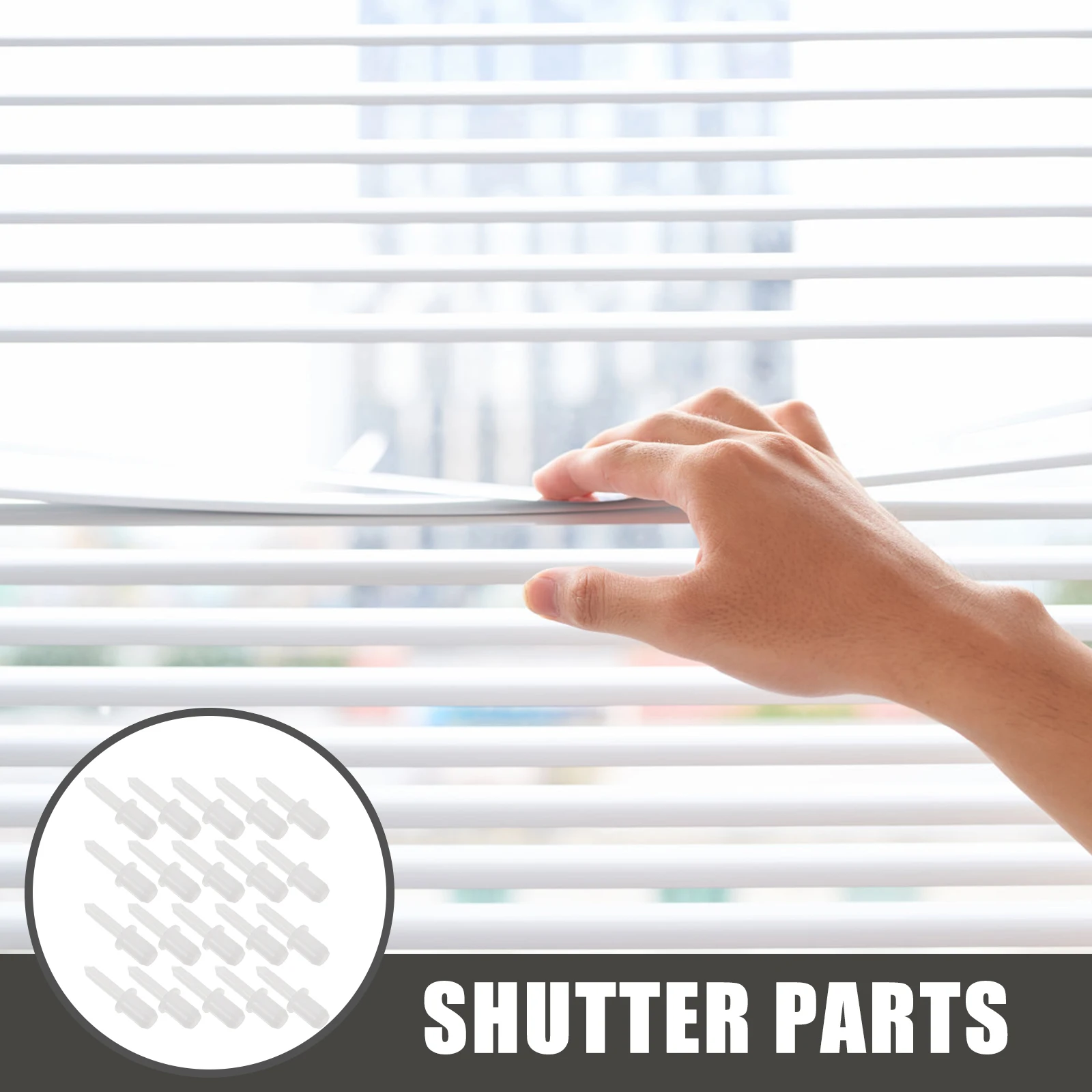 

60pcs Shutter Repair Replacing Pins for Window Fixing Balance Louver Plastic Parts Telescopic Replacement Pin Kit
