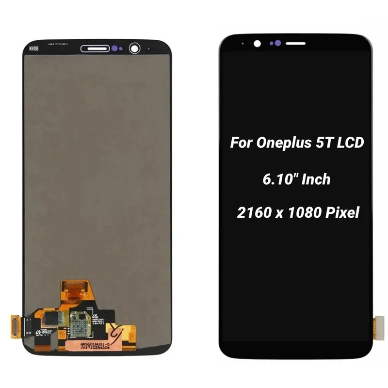 Imagem -06 - Tela Lcd para Oneplus 5t Digitador Touch Screen Substituição de Peça do Telefone Montagem 100 Testado A5010