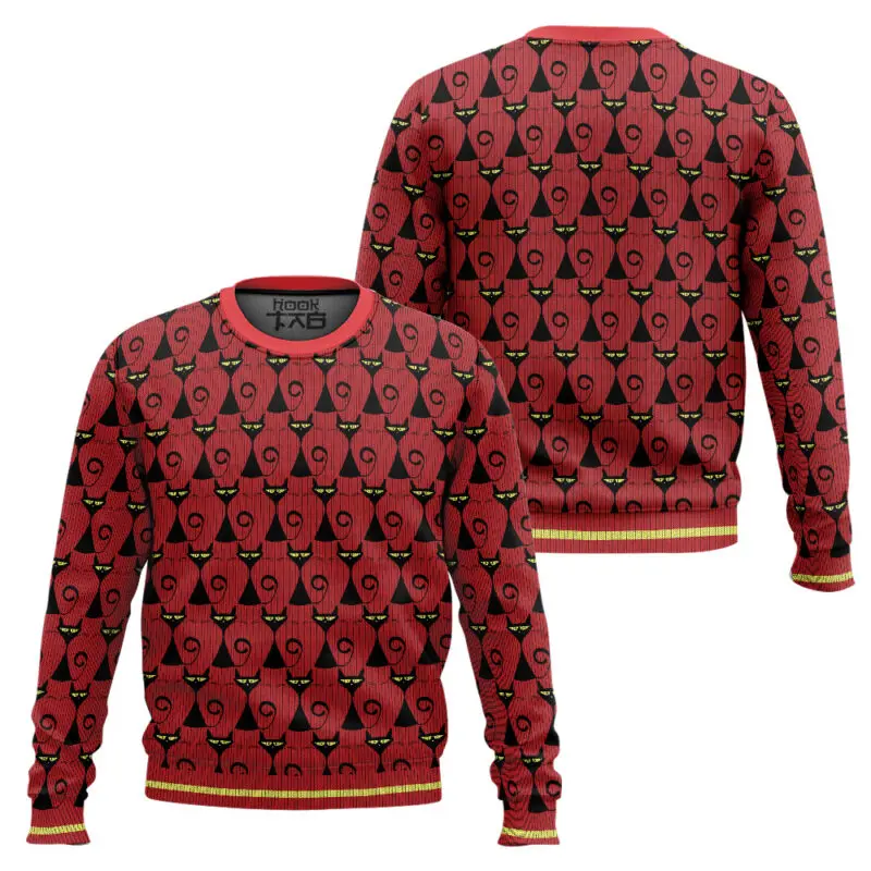 

Christmas Ugly Sweater Retro Red Christmas Atmosphere Fun and Bizarre Autumn/Winter Round Neck Sweater Comfortable and Warm