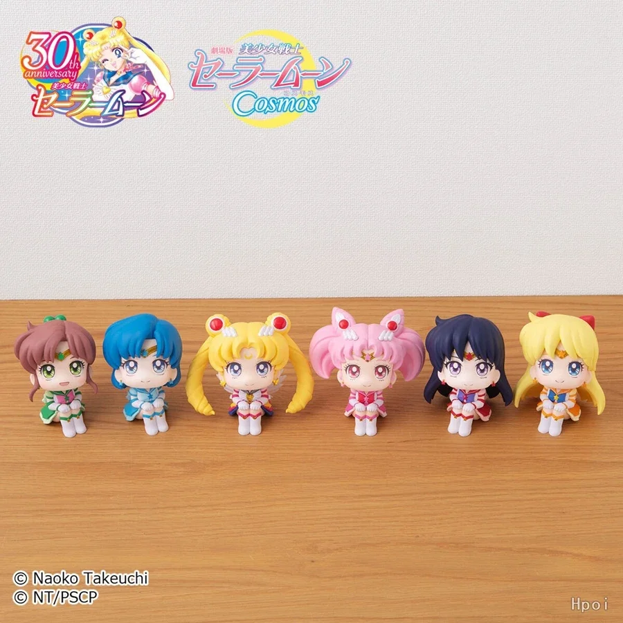 Anime Q-Version Sailor Moon Anime-Figur Kawaii Sailor Mars Jupiter Mercury Venus Actionfigur PVC-Sammlermodell Puppenspielzeug