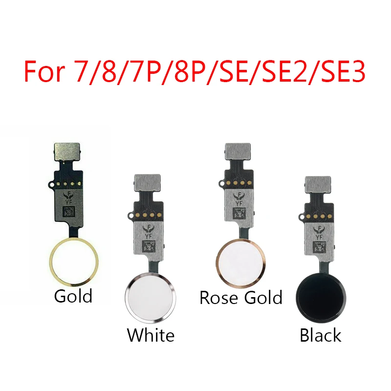 YF Universal Home Button Flex Cable per iPhone 7 8 Plus 7G 8G 7P 8 P SE 2020 SE2 SE3 Menu tastiera ritorno On Off Fuction Solution