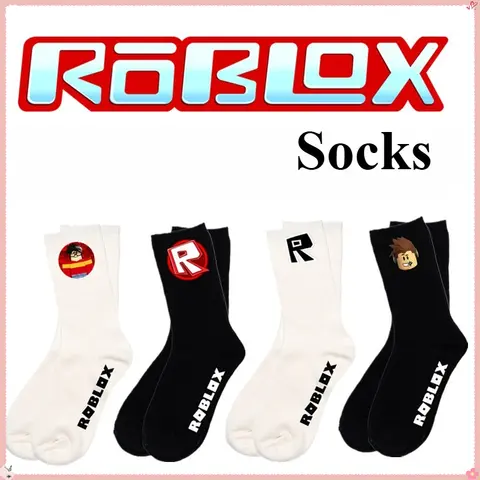 Game Roblox Cartoon Print Unisex Long Sleeve Winter Sports Cotton Socks Leisure Knitted Fashion Birthday Gift