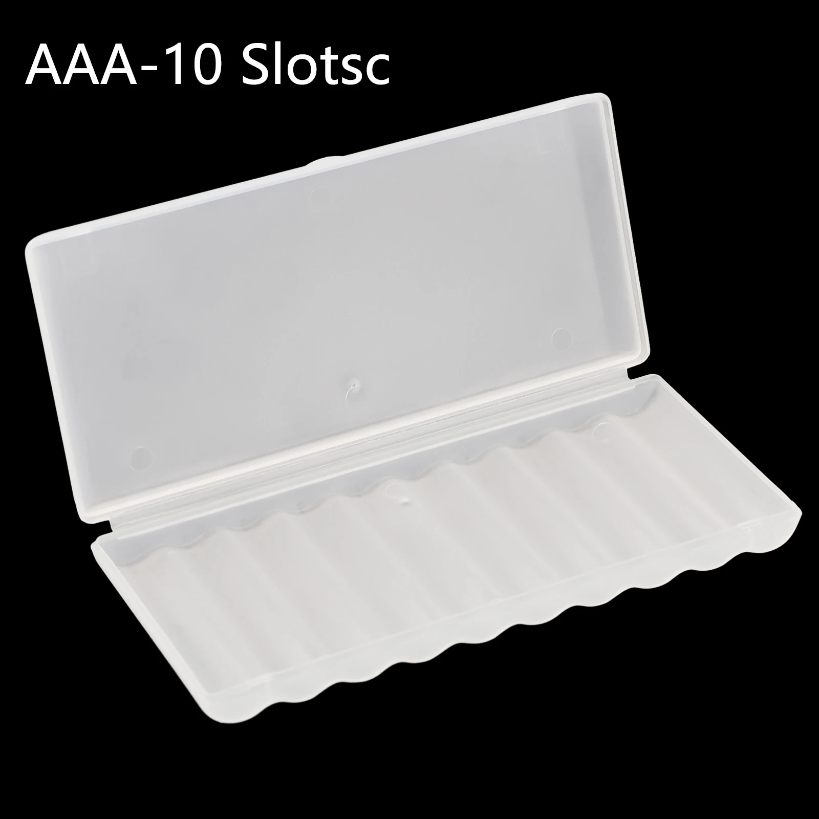 10 Slot Transparent White Plastic Battery Storage Box Hard Container Holder Case For AAA/AA Battery Organizer Accessories